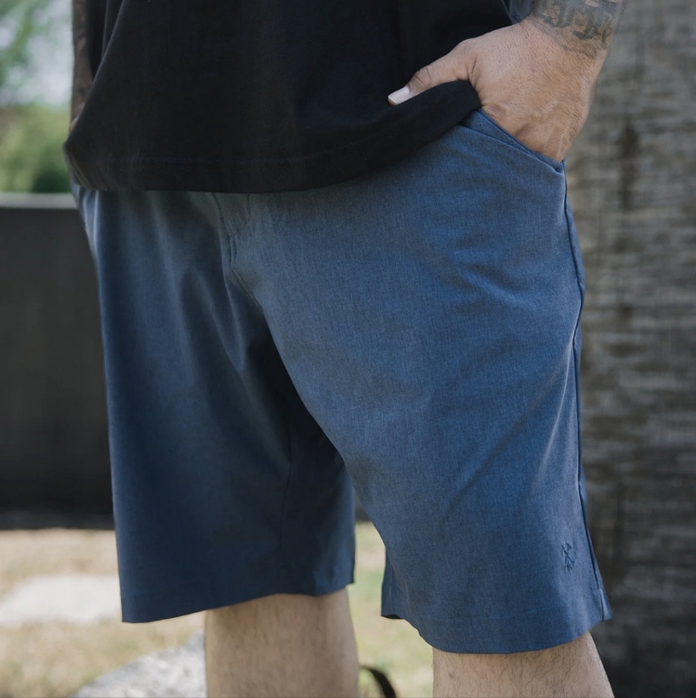 Dixxon Hybrid Short Heather Navy Blue‎ Men's 36X10